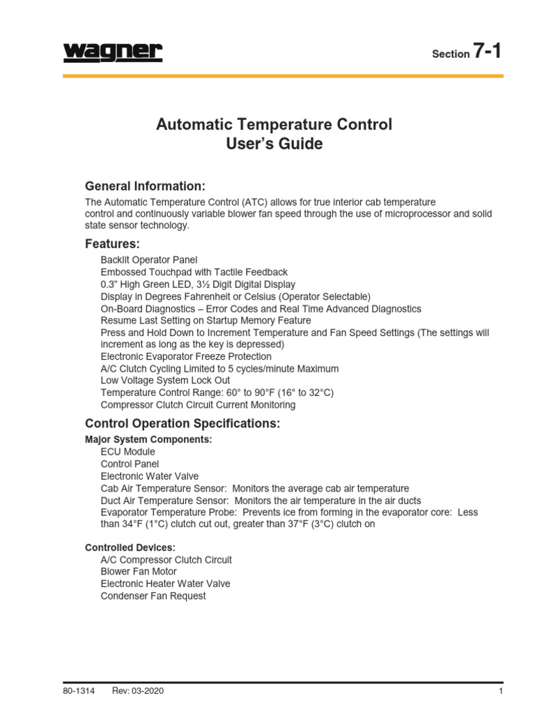 Automatic Temperature Control User Guide | PDF | Air Conditioning ...
