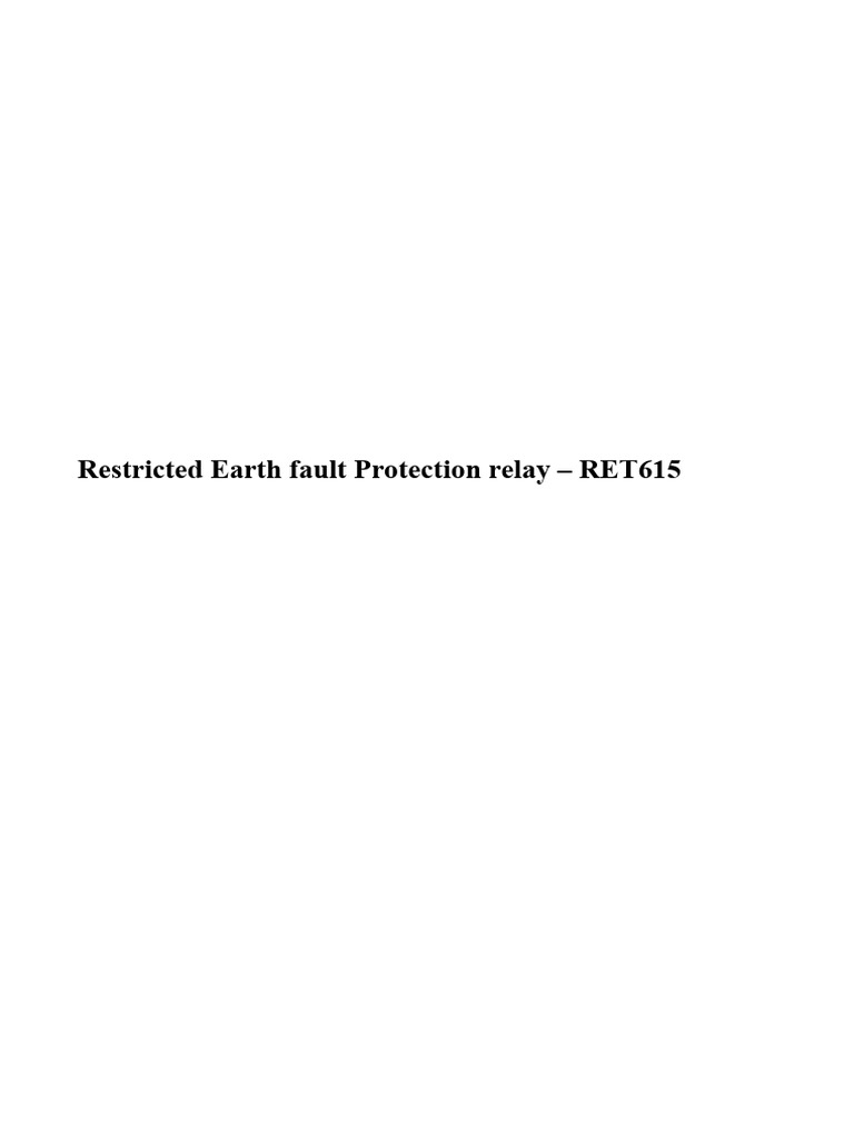 RET615 | PDF