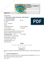 Calculo Caudal de Gas Placa de Orificio