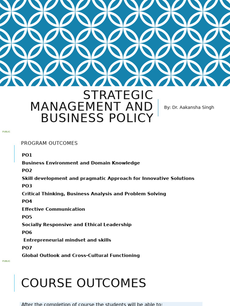 Strategic Management & Business Policy Guide | PDF | Strategic ...