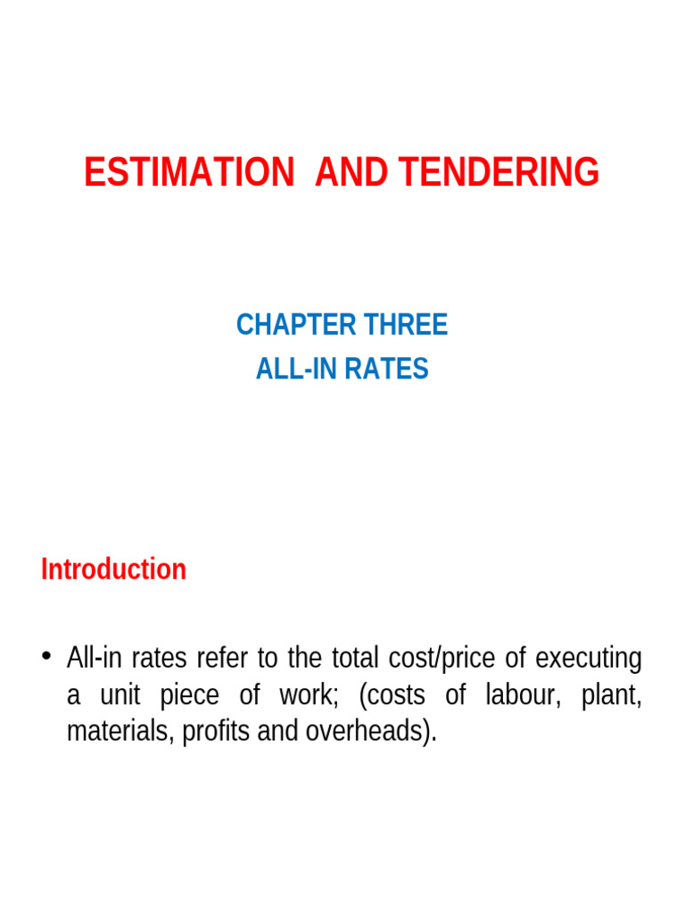 All-In Rates and Rate Analysis in Construction | PDF | Depreciation ...