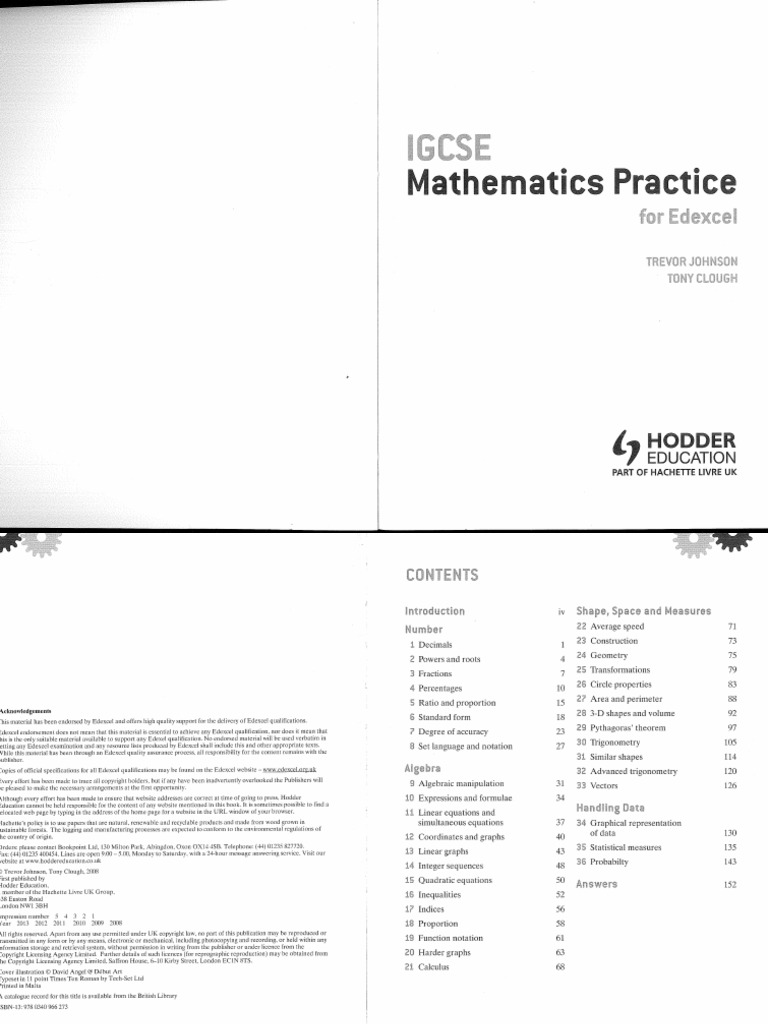 IGCSE Mathematics Practice For Edexcel | PDF