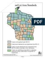 Standard Shoreland Lot Regulations by County in Wisconsin