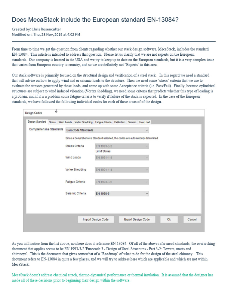 MecaStack and EN-13084 Compliance | PDF