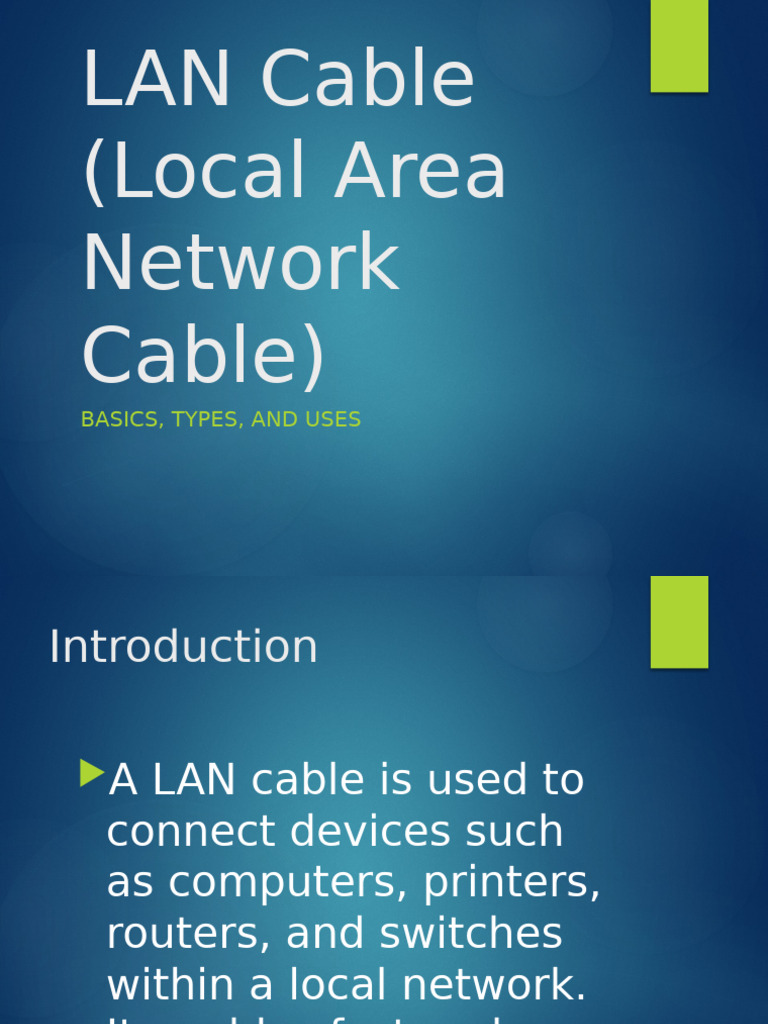 LAN Cable Presentation | PDF