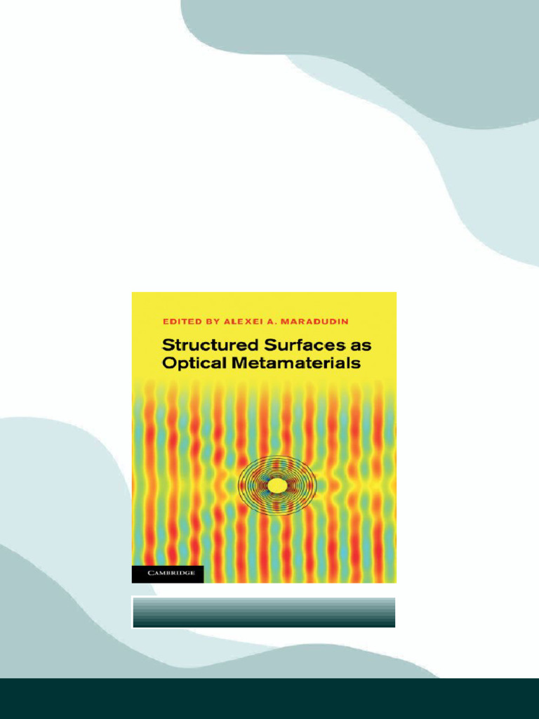 (Ebook) Structured Surfaces As Optical Metamaterials by A A Maradudin ...