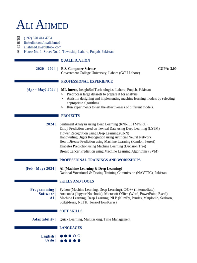 CV Sample | PDF