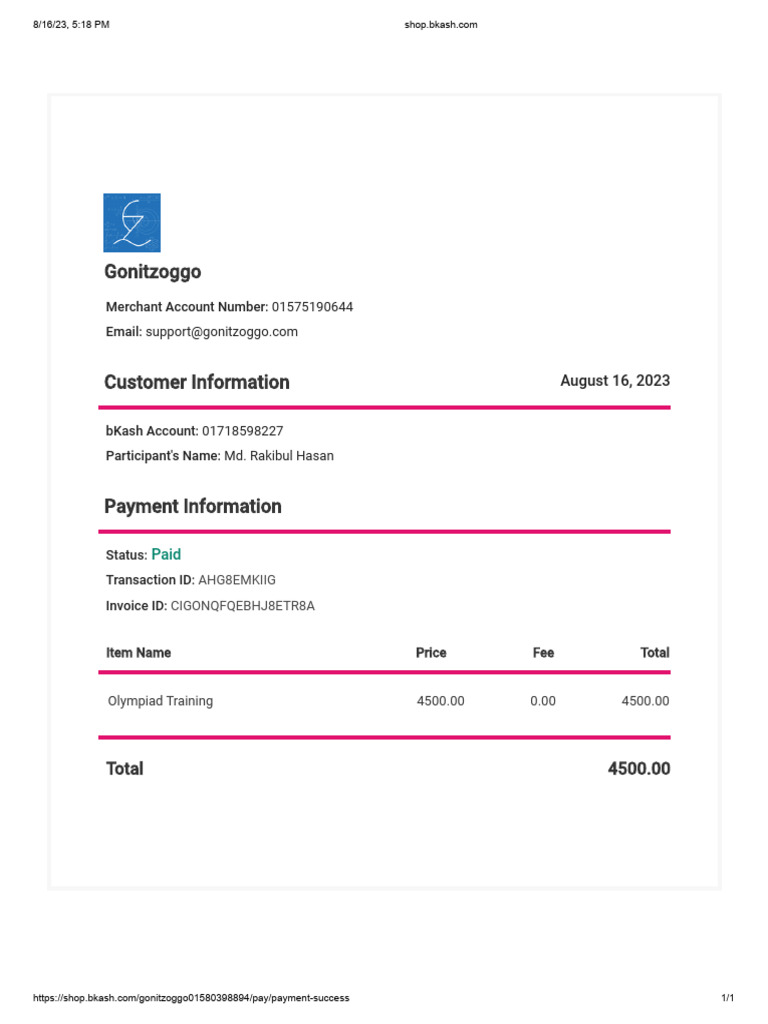 Gonitzoggo: Merchant Account Number: Email | PDF