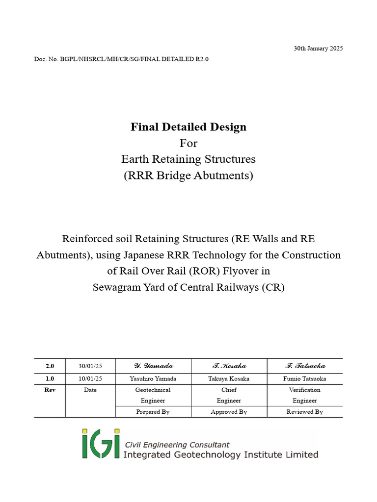 Final Design for RRR Bridge Abutments | PDF | Strength Of Materials ...