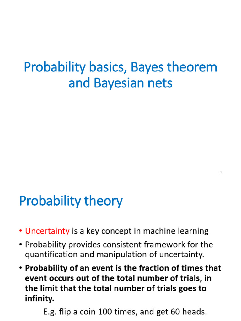 Probability and Bayesian Concepts Explained | PDF | Bayesian Inference ...