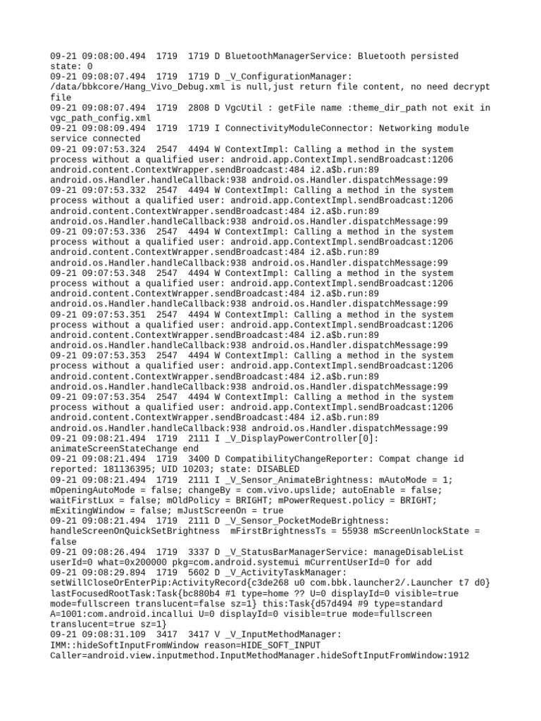 Android System Log Analysis | PDF | Android (Operating System) | Software