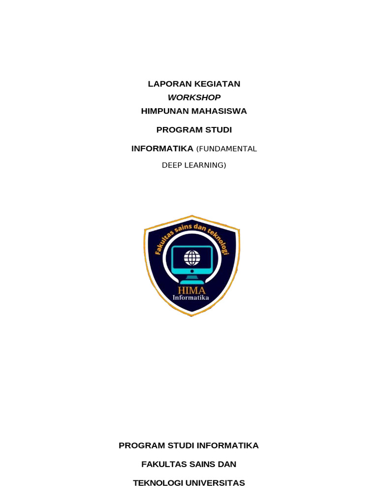 Workshop Deep Learning di UNUH 2024 | PDF