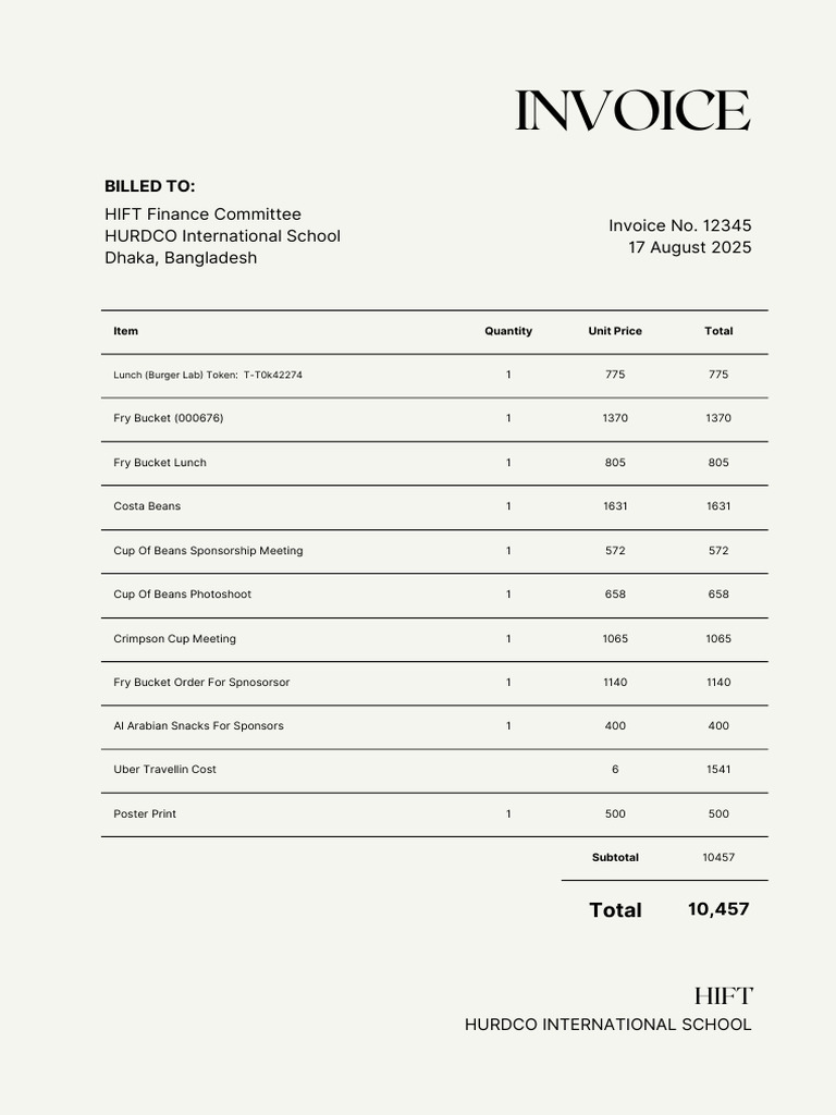 Fashion Invoice | PDF