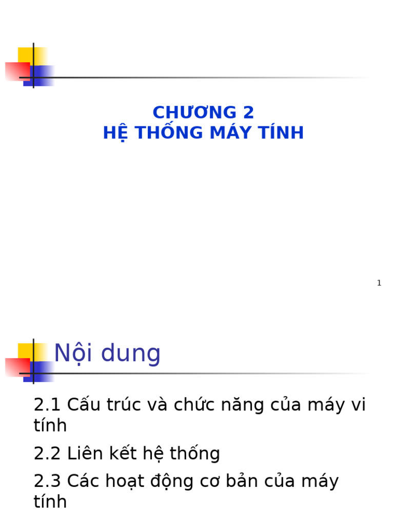 KTMT - Chapter 2 - He Thong May Tinh | PDF