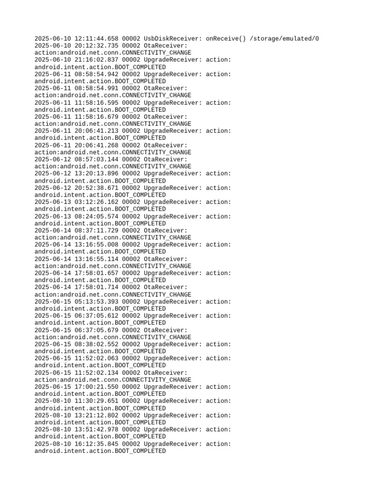 Android Boot and Connectivity Logs | PDF
