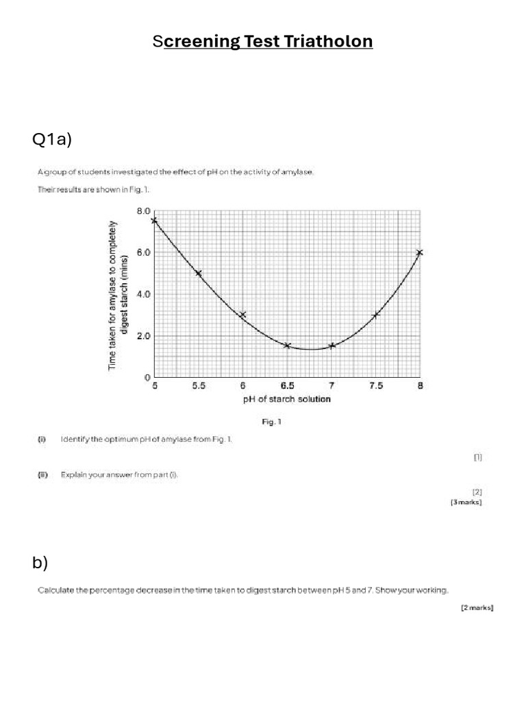 Triathlon Screening Test Questions | PDF