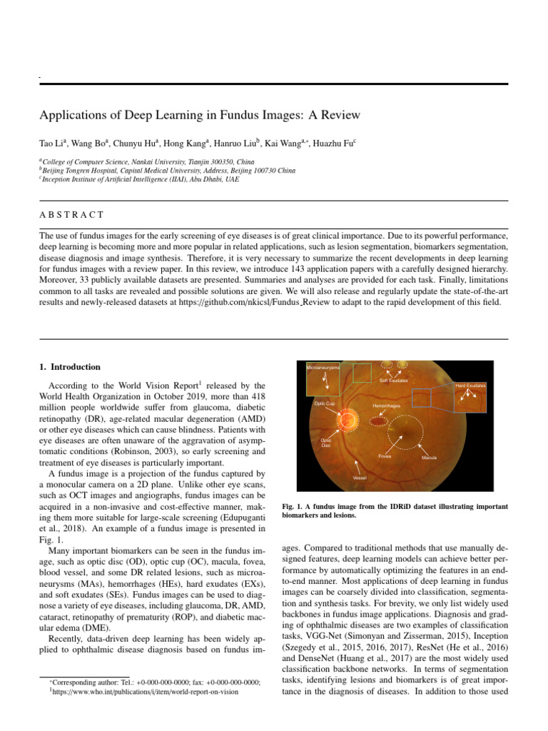 Deep Learning in Fundus Image Analysis | PDF | Ophthalmology | Vision