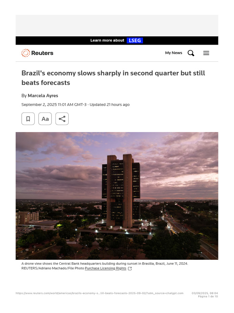 Brazil's Economy Slows Sharply in Second Quarter But Still Beats ...