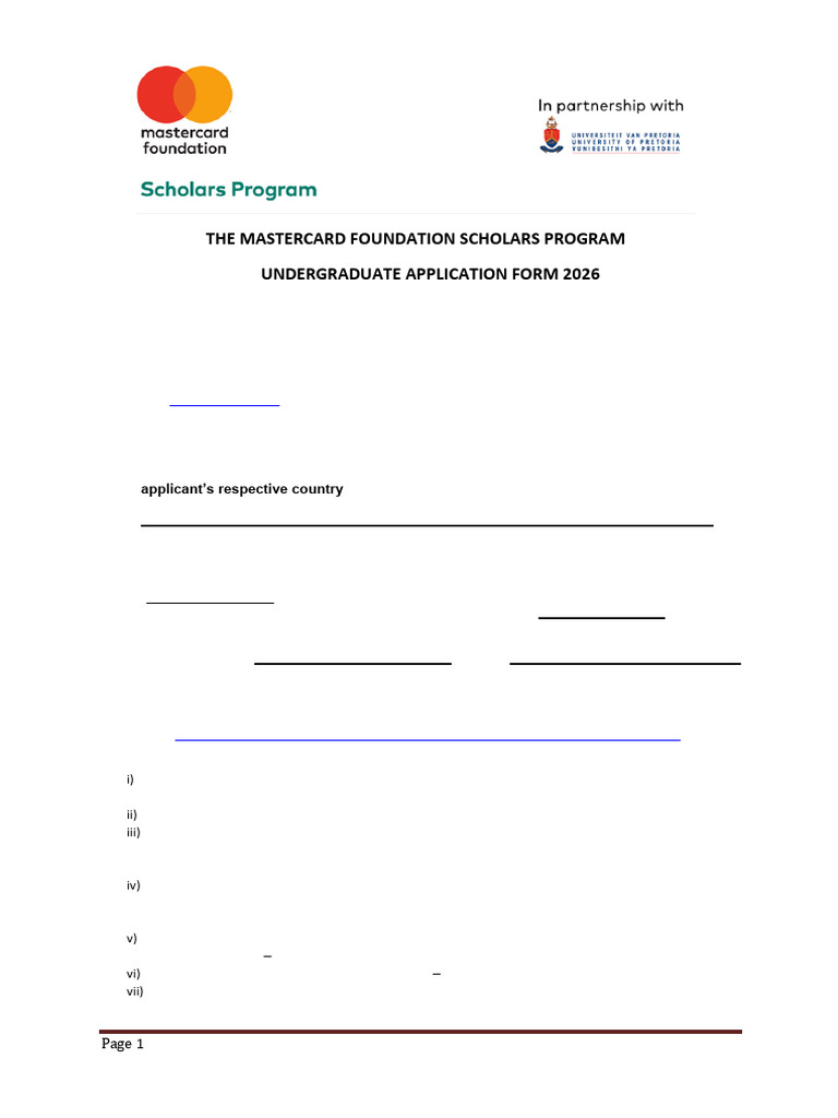 UP Mastercard Scholars Application 2026 | PDF | Tuition Payments | Parent