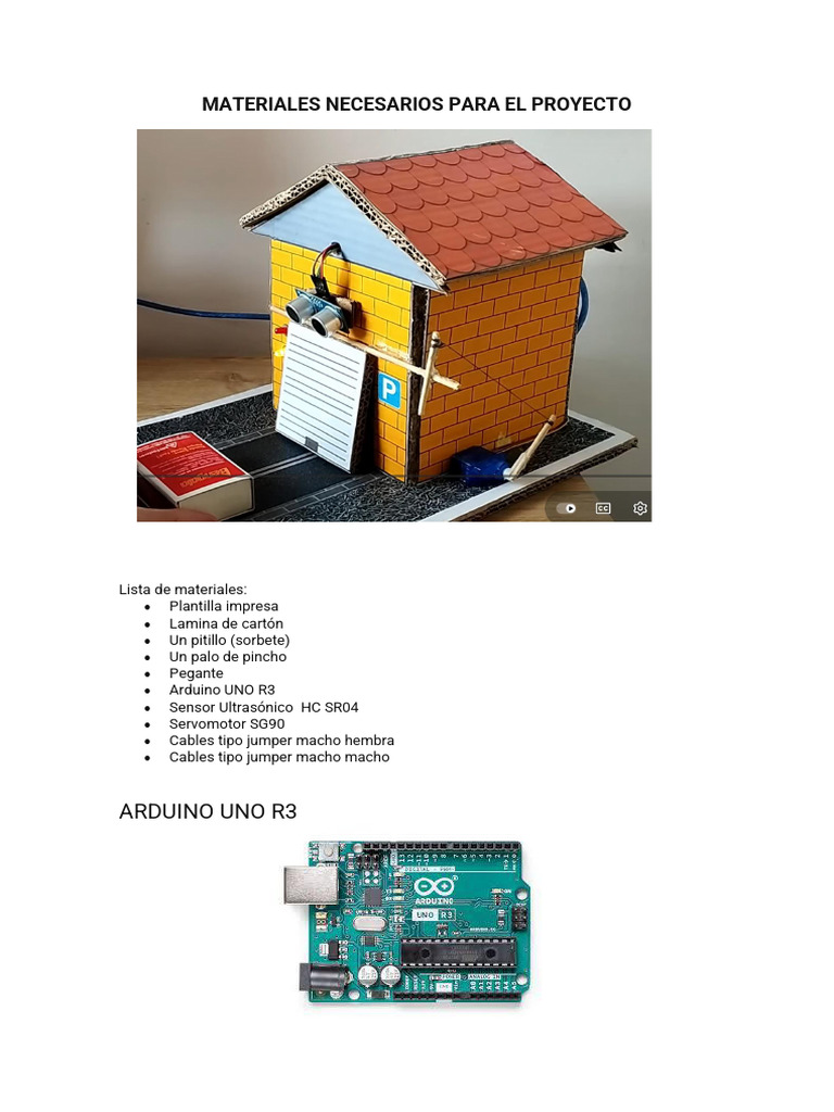 Materiales para Proyecto Arduino R3 | PDF