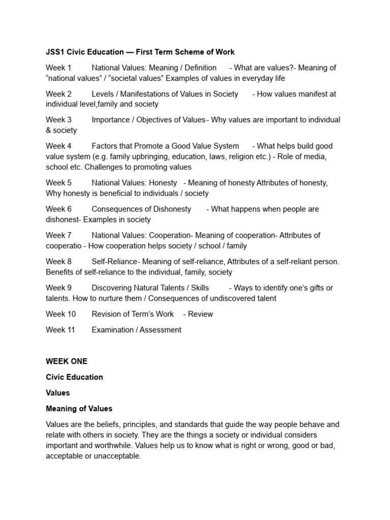 Understanding Values in Civic Education | PDF | Value (Ethics) | Social ...