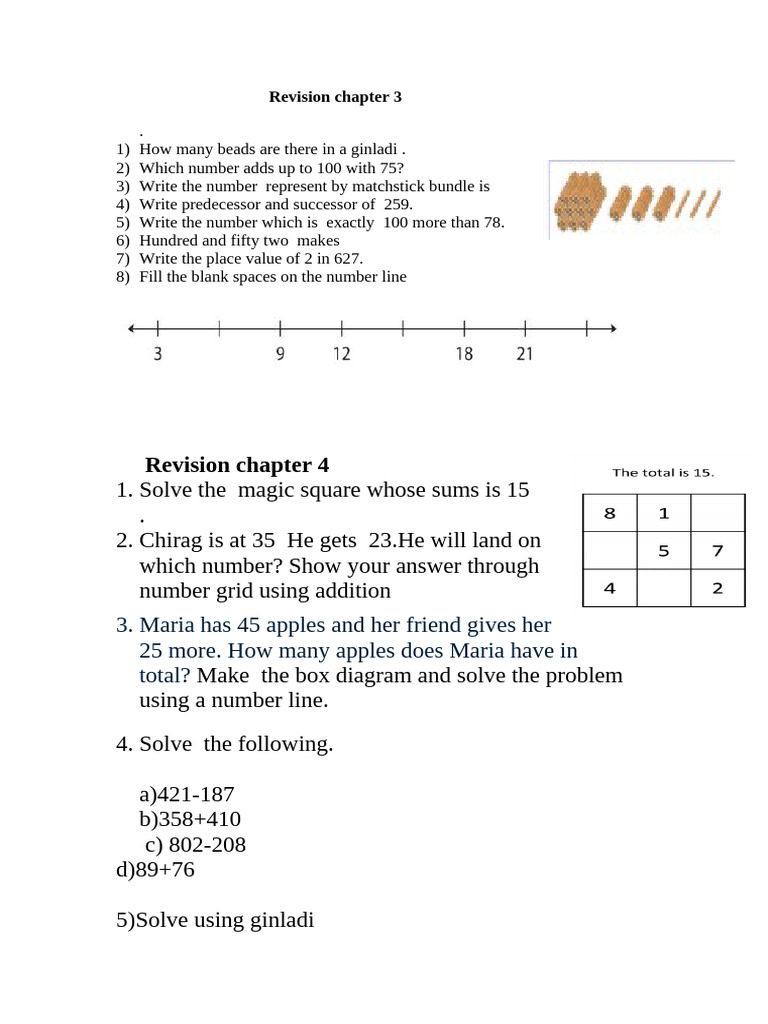 Revision Chapter 3 and 4 13082025 064215 | PDF