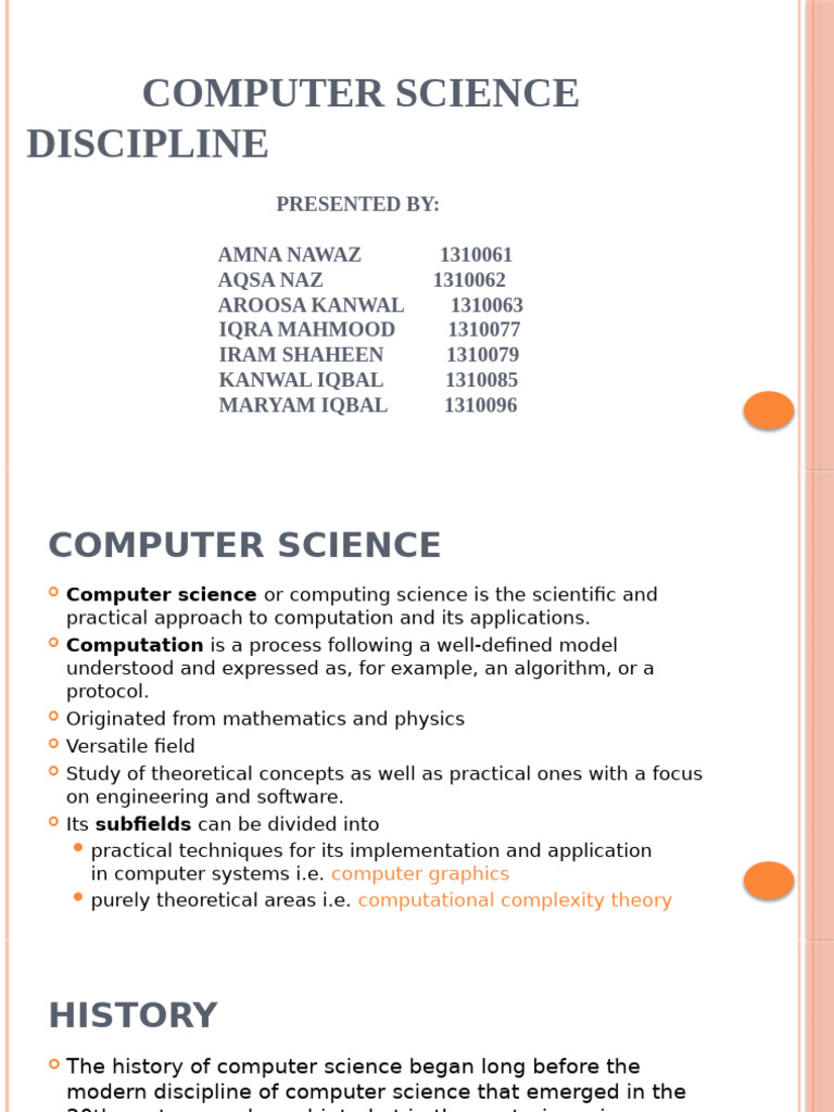 Computer Science (PP) | PDF | Computer Science | Theoretical Computer ...