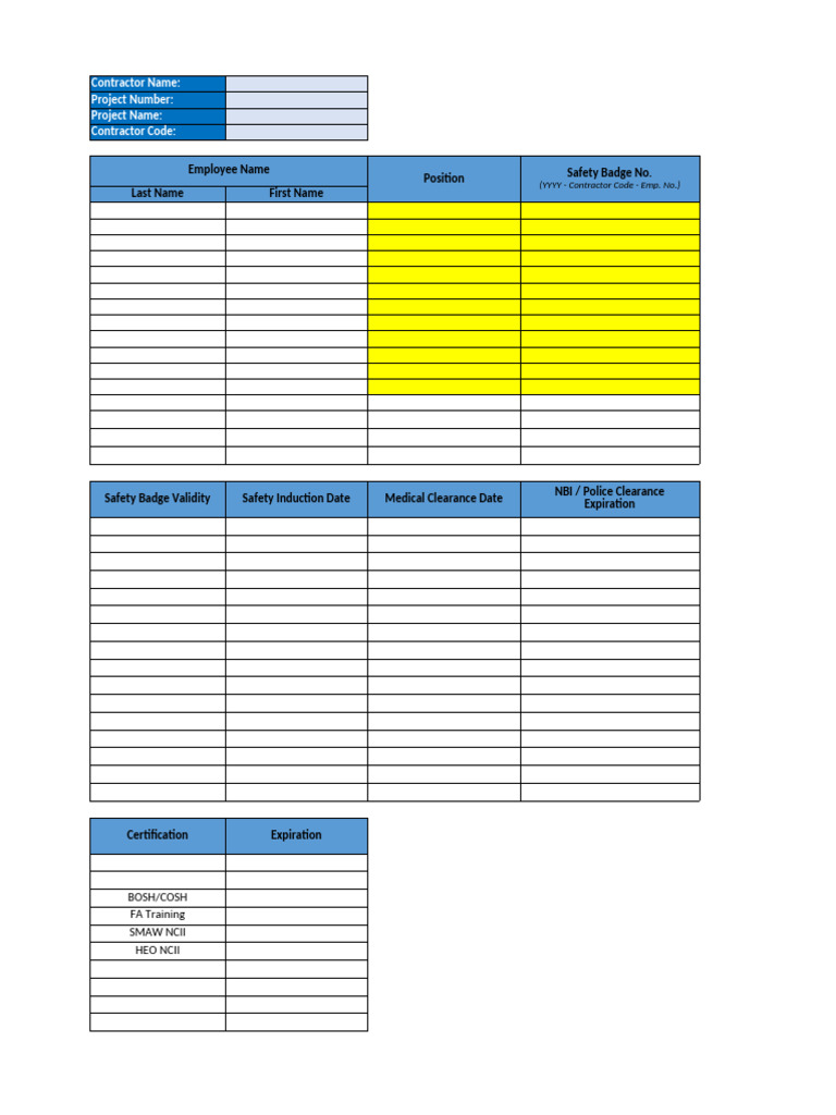 Contractor List Contractor Database | PDF