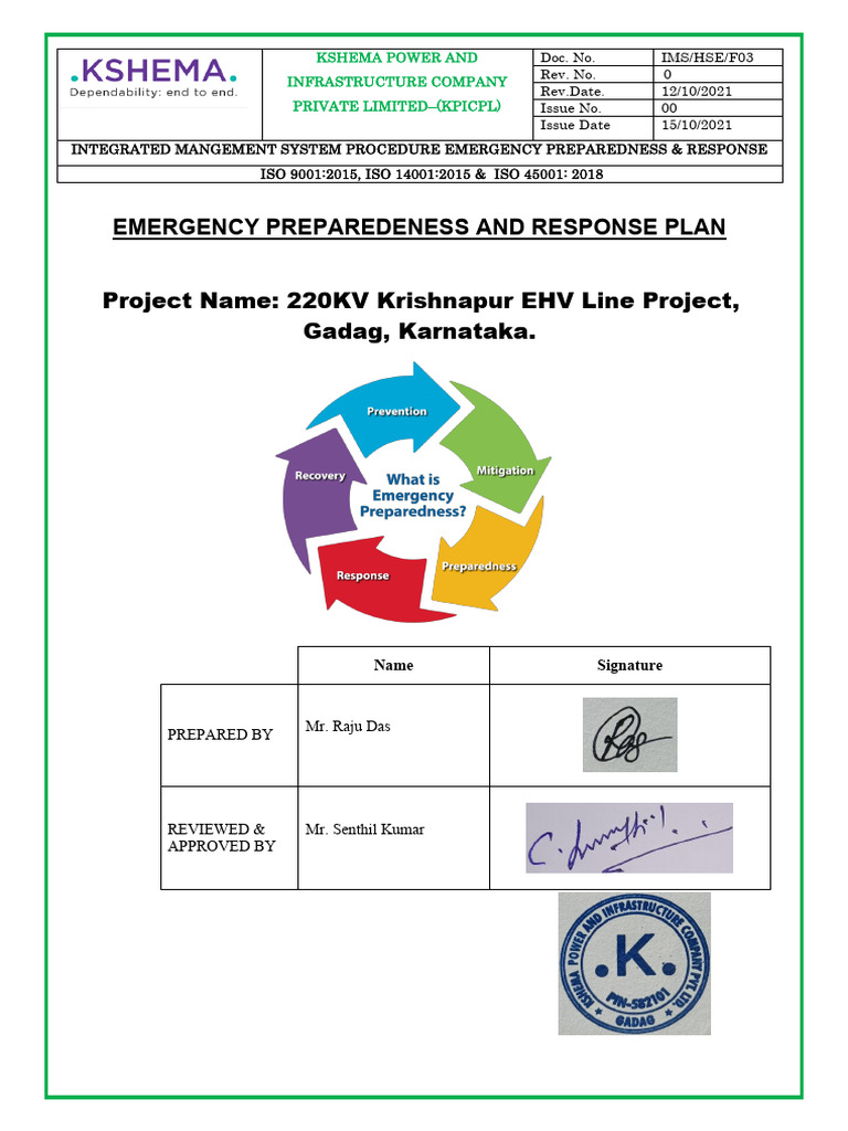 Emergency Prepardness Response Plan | PDF | Emergency | Firefighting