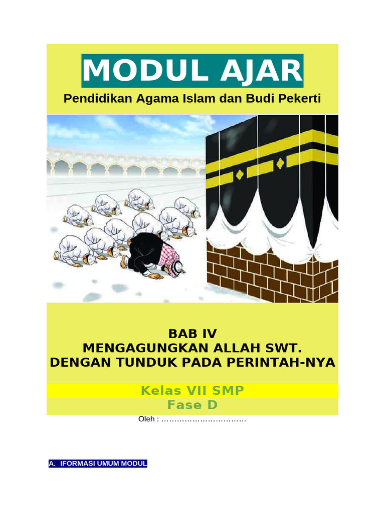 Ma Bab IV Mengagungkan Allah Swt. Dengan Tunduk Pada Perintah-nya | PDF
