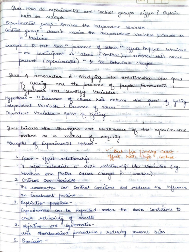Chapter 2 NCERT Que Ans Psychology | PDF