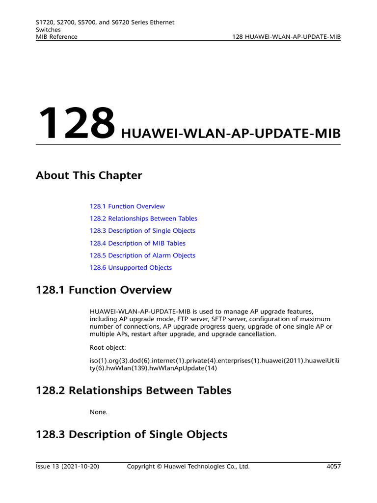 01-128 Huawei-Wlan-Ap-Update-Mib | PDF | File Transfer Protocol | Ip ...