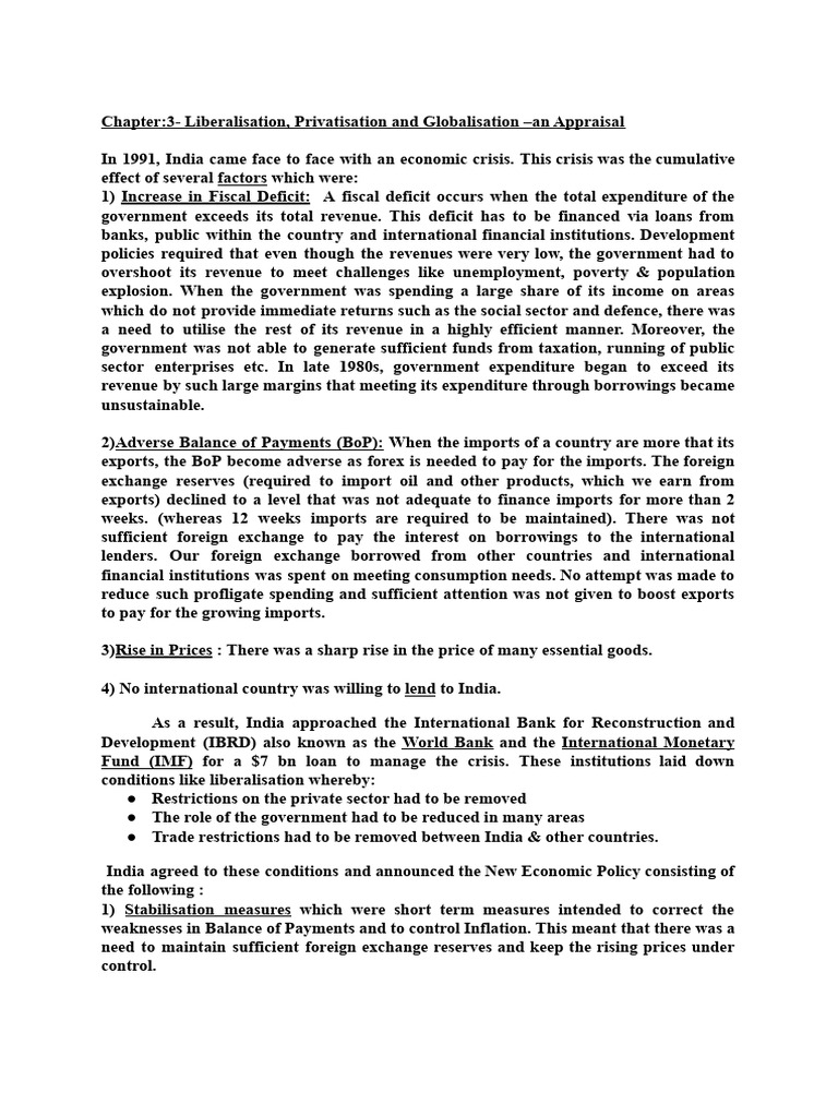 India’s 1991 Economic Reforms Overview | PDF | Taxes | World Trade ...