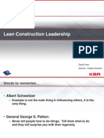 Lean Construction Leadership - David Trent