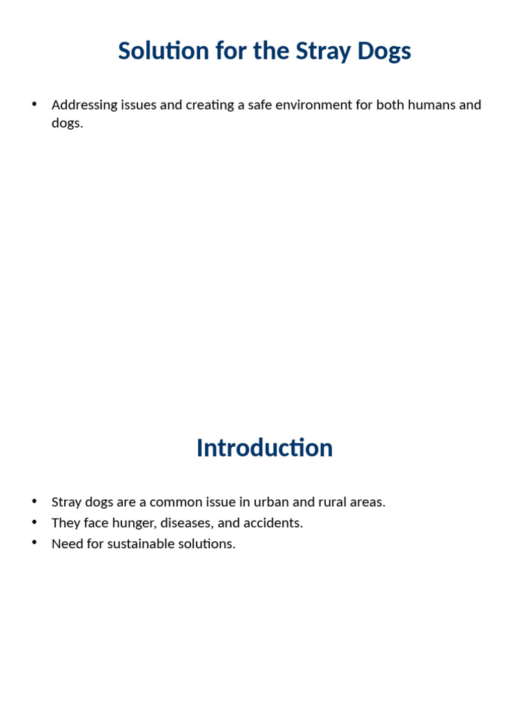 Humane Solutions for Stray Dogs | PDF