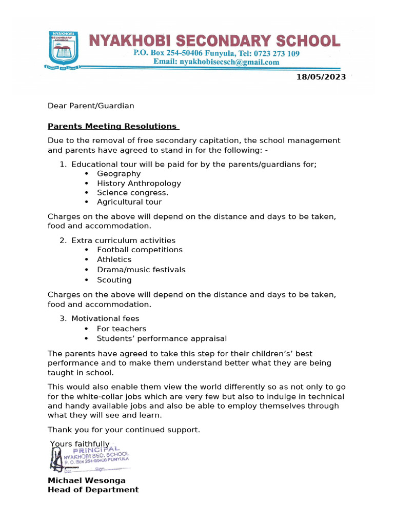 Dear Paren1 | PDF
