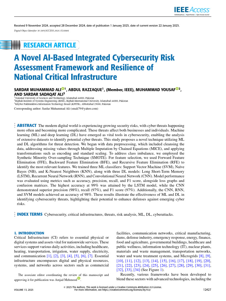 AI-Driven Cybersecurity Risk Assessment Framework | PDF | Machine ...