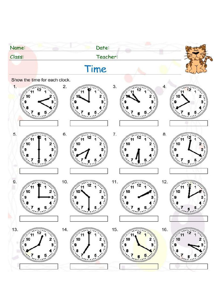 The Time Homework For 6th | PDF