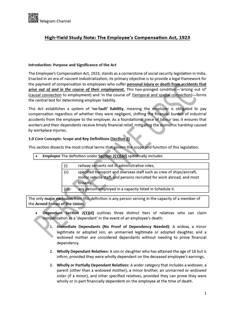 Overview of Employee Compensation Act | PDF | Employment | Legal Liability