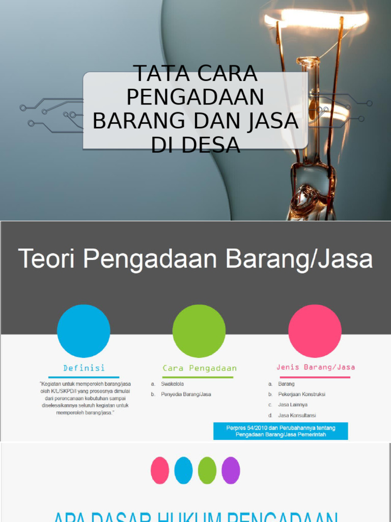 Panduan Pengadaan Barang dan Jasa Desa | PDF