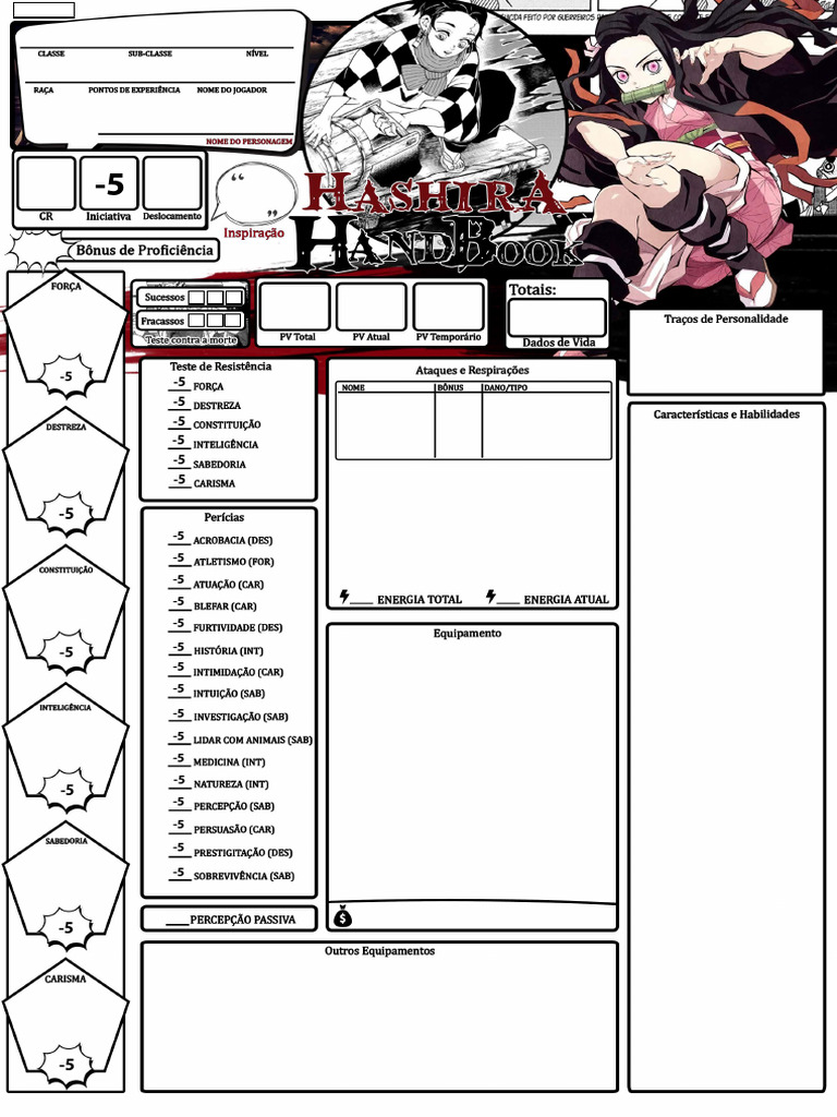 Hashira HandBook Ficha | PDF