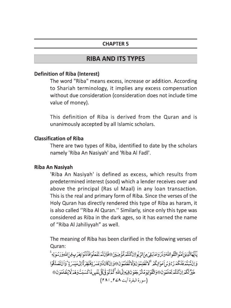 Riba and Its Types | PDF