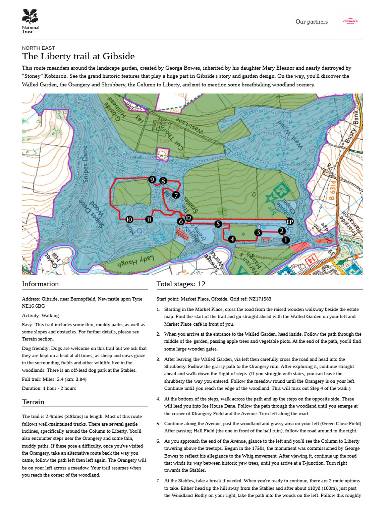 Gibside Liberty Trail Map Guide | PDF