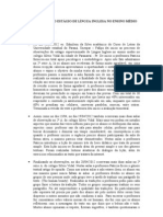 Observações Do Estágio de Língua Inglesa No Ensino Médio