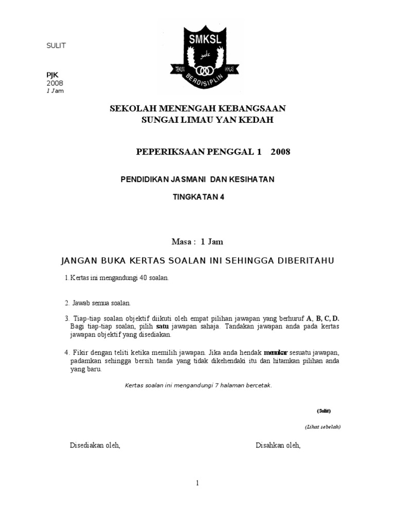 Pep. Akhir Tahun Tingkatan 4
