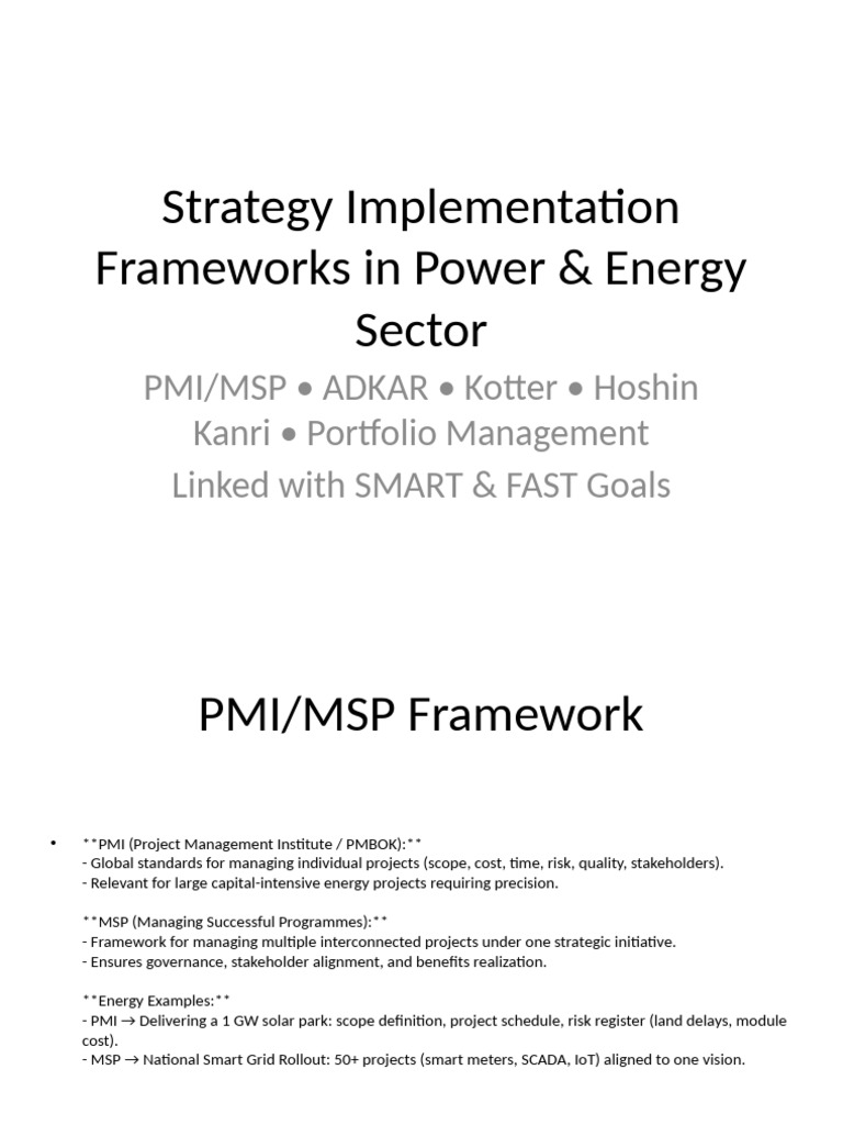 Energy Sector Strategy Frameworks | PDF | Smart Grid | Change Management