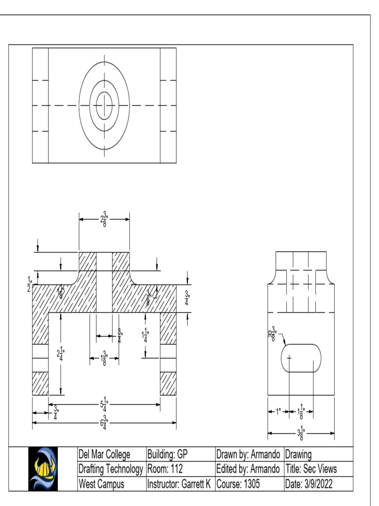 Sec Views Drawing for Del Mar College | PDF