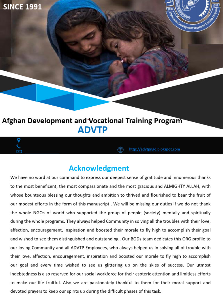 ADVTP Overview and Contact Information | PDF | Afghanistan | Non ...