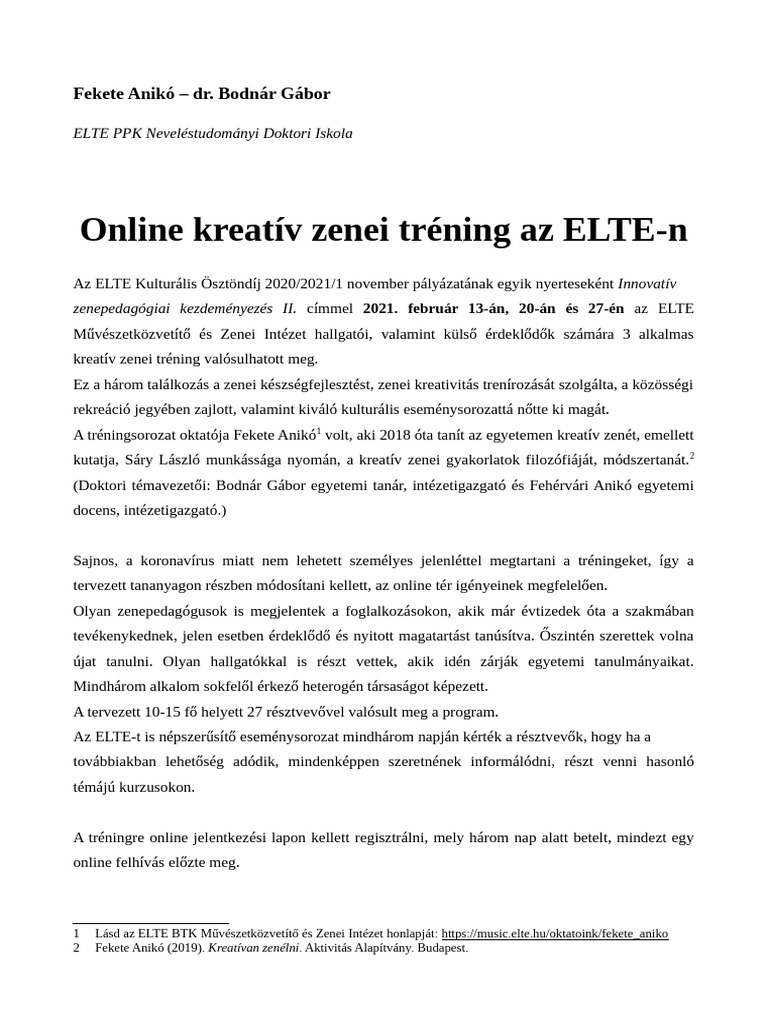 15、ELTE trening | PDF