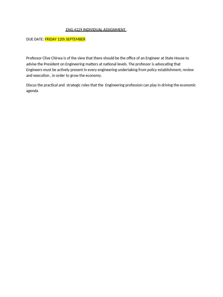 Eng 4129 Individual Assignment 2 | PDF